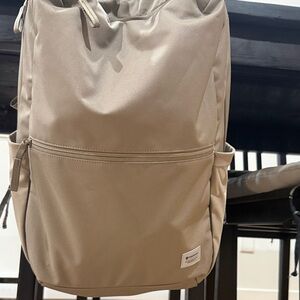 Lululemon double zip Stylish Tan Backpack 22L
